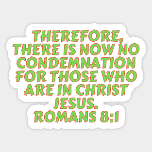 Bible Verse Romans 8:1 Sticker